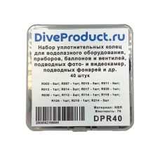 Набор резиновых уплотнительных колец DiveProduct, 40шт, в пластиковом боксе