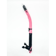 Трубка для плавания DiveProduct Exo, полусухая, розовая/черный силикон