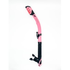 Трубка для плавания DiveProduct Libra, сухая, розовая/черный силикон